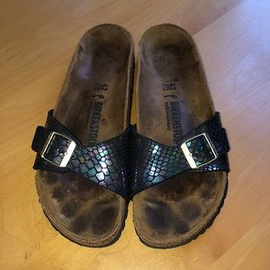 Rare Metallic Snakeskin Birkenstock Madrid